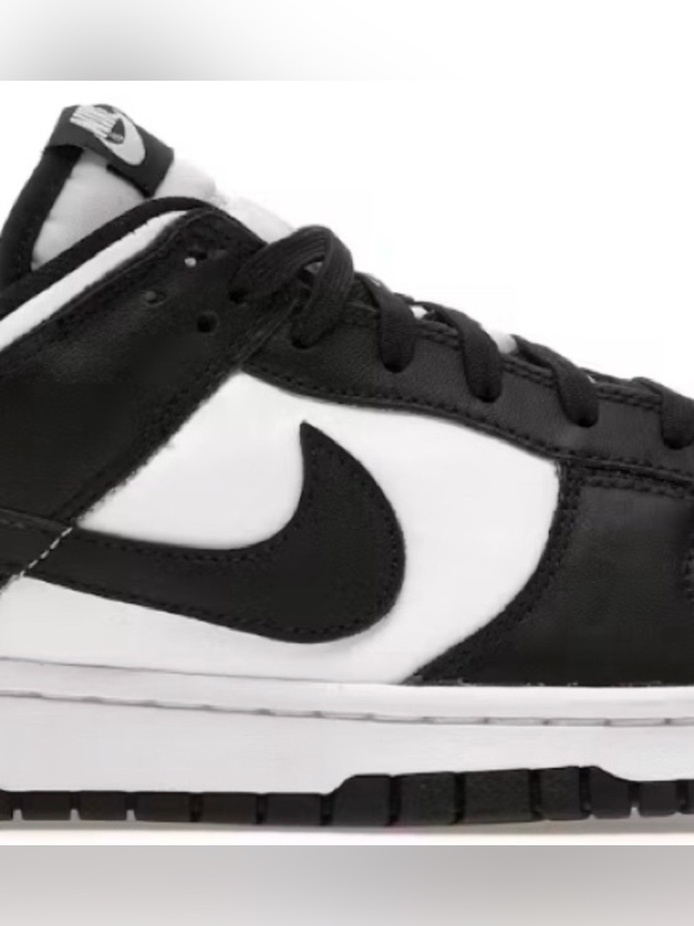 Nike  Black and White Low-Top Skate-Inspired Sneaker